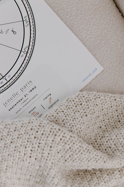 Cosmic Cub Natal Chart - Custom 16x20in UNFRAMED Print